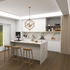 Modern Metal Chandelier With Link Style Chain Gold - Olivia & May -Adesso Sales Store GUEST b0150c2d c1b3 4989 9003 c087e029b22f