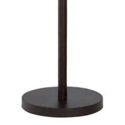 Franklin Iron Works Tremont Mid Century Modern Floor Lamp 62" Tall Deep Bronze Metal Tan Burlap Drum Shade For Living Room Bedroom Office House Home -Adesso Sales Store GUEST b104783c 16e9 41b6 a4c9 3ee516062536