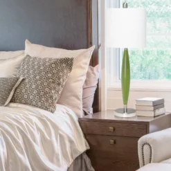 Stylus Table Lamp With Fabric Shade Green - Lalia Home -Adesso Sales Store GUEST b19b894d fedb 4b6d a046 12c2aa33d541