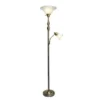 71" 3-way 2 Light Mother Daughter Floor Lamp Antique Brass - Elegant Designs