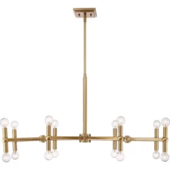 Possini Euro Design Marya Satin Brass Chandelier 37" Wide Modern 24-Light Fixture For Dining Room House Foyer Kitchen Island Entryway Bedroom Home -Adesso Sales Store GUEST b5a902d5 12bd 4e8a aa7c 836643f0113c