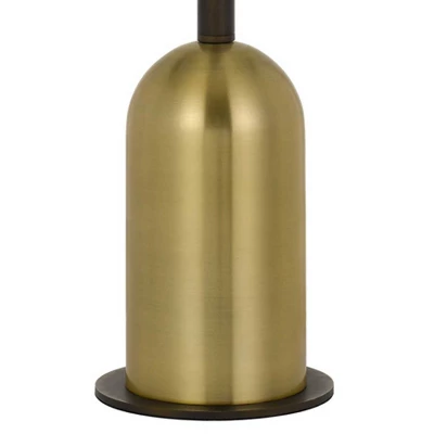 30" Metal Rimini Desk Lamp With Linen Drum Shade Black/Antique Brass - Cal Lighting 2 30" Metal Rimini Desk Lamp With Linen Drum Shade Black/Antique Brass - Cal Lighting - Image 2