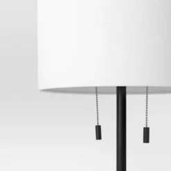 Reeded Metal Stick Lamp With Dual Socket Black (Includes LED Light Bulb) - Threshold™ -Adesso Sales Store GUEST b7442996 e33d 4f96 9677 a48d42ef5a1d