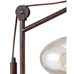 Franklin Iron Works Calyx Modern Industrial Desk Lamp 29" Tall Bronze Brown Cognac Glass Dome Shade For Bedroom Living Room Bedside Nightstand Office -Adesso Sales Store GUEST b7ed4982 708a 4397 a8d3 8ce5ba936caf