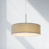 18" X 18" X 14" LED Metal Dimmable Pendant With Diffuser And Hardback Fabric Shade Gray - Cal Lighting