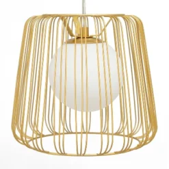 9.87" Lucas Caged Globe Shade Pendant Light - River Of Goods -Adesso Sales Store GUEST bb0d100a e03b 4b71 b090 304f34508084