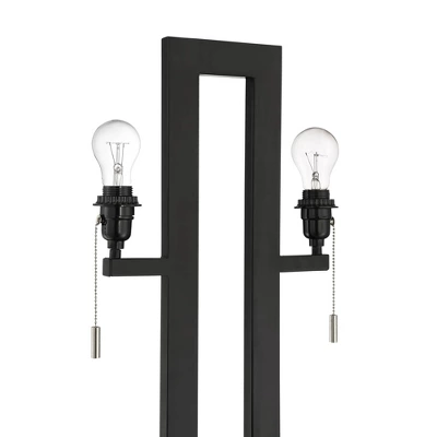 360 Lighting Neil Modern Table Lamp With White Marble Riser 26" High Two Tone USB Charging Port Rectangular Shade Bedroom For Bedroom Living Room Desk 2 360 Lighting Neil Modern Table Lamp With White Marble Riser 26" High Two Tone USB Charging Port Rectangular Shade Bedroom For Bedroom Living Room Desk - Image 2