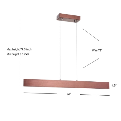 40" Adjustable Metal Draper Dimmable Linear Pendant (Includes Energy Efficient Light Bulb) - JONATHAN Y 3 40" Adjustable Metal Draper Dimmable Linear Pendant (Includes Energy Efficient Light Bulb) - JONATHAN Y - Image 3