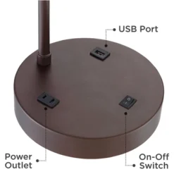 360 Lighting Colby Bronze USB Desk Lamps Set Of 2 With Smart Socket -Adesso Sales Store GUEST c16c32ff dd54 47b4 b75c 4d88f43ab176