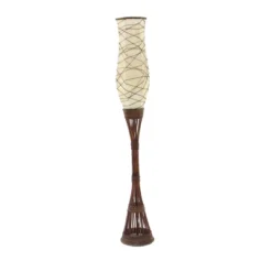Traditional Bamboo Floor Lamp Brown - Olivia & May -Adesso Sales Store GUEST c459cad5 9e1c 45d1 b3b4 d8dd18095380