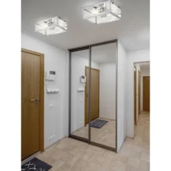12" Metal/Glass Grayson Flush Mount (Includes Energy Efficient Light Bulb) - JONATHAN Y -Adesso Sales Store GUEST c4ffd619 13b2 4007 bc9d cf845483ff4a