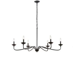 72.5" Brighton Chandelier Matte Black