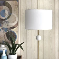 NuLOOM Saxman 63" Marble Floor Lamp Lighting - Gold 63" H X 16" W X 16" D -Adesso Sales Store GUEST c6faaa24 f9cb 4931 9e59 8141bc798831