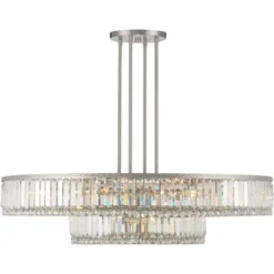 Stiffel Brushed Nickel Chandelier 40 1/4" Wide Modern 2-Tier Frame Clear Crystal 16-Light Fixture For Dining Room House Entryway -Adesso Sales Store GUEST c7c419b8 8817 450f 8b79 048ec5d2ee11