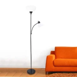 Floor Lamp With Reading Light Black - Simple Designs