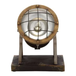 11" Vintage Reflections Rustic Iron Tripod Spotlight (Includes LED Light Bulb) - Olivia & May