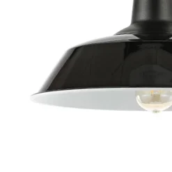 14" 1-Light Camila Classic Industrial Indoor/Outdoor Iron LED Semi Flush Mount Black/White - JONATHAN Y -Adesso Sales Store GUEST c9352b57 8853 4cfa 8468 5423d011be63
