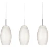 3-Light Batista Glass Pendant Matte Nickel/White - EGLO