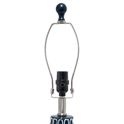 Moroccan Table Lamp With Fabric Shade Blue - Lalia Home 5 Moroccan Table Lamp With Fabric Shade Blue - Lalia Home - Image 5