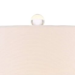 360 Lighting Solange Modern Table Lamps 25" High Set Of 2 Stacked Crystal Glass Silver White Tapered Drum Shade For Bedroom Living Room Nightstand -Adesso Sales Store GUEST cee4c8a9 604a 48bf a94e 4d83b38b46c9