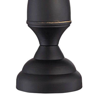 Regency Hill Ben Rustic Farmhouse Table Lamps 25" High Set Of 2 Dark Bronze Metal Beige Linen Drum Shade For Bedroom Living Room Bedside Nightstand 4 Regency Hill Ben Rustic Farmhouse Table Lamps 25" High Set Of 2 Dark Bronze Metal Beige Linen Drum Shade For Bedroom Living Room Bedside Nightstand - Image 4