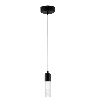4.75" LED 1-Light Bolha Bubble Acrylic/Iron Minimalist Pendant Black - JONATHAN Y 2 4.75" LED 1-Light Bolha Bubble Acrylic/Iron Minimalist Pendant Black - JONATHAN Y - Image 2
