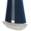 Moulded Sail Boat Table Lamp With Two U-Shaped Shades Blue/White - StyleCraft