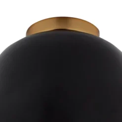 Possini Euro Design Merrick Modern Industrial Ceiling Light Flush Mount Fixture 9" Wide Black Gold For Bedroom Kitchen Living Room Hallway Bathroom -Adesso Sales Store GUEST cfbdc8e0 c70b 4441 bbab 5a5ae14b1a43