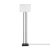 62" Ricci Floor Lamp With Fabric Shade Matte Black/White - Globe Electric