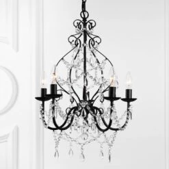 17" LED Crystal Maura Chandelier Black - Jonathan Y 6 17" LED Crystal Maura Chandelier Black - Jonathan Y -Adesso Sales Store GUEST d15cfb44 4635 4dcb 8655 b5a51d02f77a