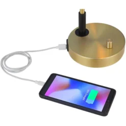 Possini Euro Design Possini Euro Kinzie Desk Lamp With Power Outlet And USB Ports Warm Gold -Adesso Sales Store GUEST d308751e 6065 4a55 8e77 aec5e9db9069