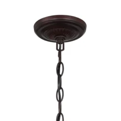 Robert Louis Tiffany Bronze Pendant Chandelier 20" Wide Rustic Peacock Stained Art Glass 3-Light Fixture For Dining Room House Kitchen Island Entryway -Adesso Sales Store GUEST d517971b f031 447b 87ae 7af710e21163