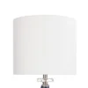 Gemma Silsden Marbled Blue Table Lamp With Fabric Shade White - StyleCraft