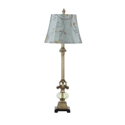 Polystone Buffet Lamp With Tapered Shade Gold - Olivia & May 6 Polystone Buffet Lamp With Tapered Shade Gold - Olivia & May - Image 6