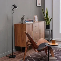 58" MRDK By Globe Series.01 LED Floor Lamp With Matte Black Shade (Includes LED Light Bulb) - Globe Electric -Adesso Sales Store GUEST d81a738c 89d8 4bfc 8b53 b3c7ae0ee385