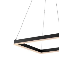 15.75" LED Nero Square Contemporary Metal Pendant Black - JONATHAN Y -Adesso Sales Store GUEST d8c3c613 7173 47e3 85ed 93d5969f1262