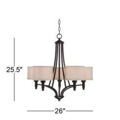 Franklin Iron Works La Pointe Oil Rubbed Bronze Pendant Chandelier 26" Wide Rustic Oatmeal Linen Shade 5-Light Fixture For Dining Room Kitchen Island 10 Franklin Iron Works La Pointe Oil Rubbed Bronze Pendant Chandelier 26" Wide Rustic Oatmeal Linen Shade 5-Light Fixture For Dining Room Kitchen Island -Adesso Sales Store GUEST d935f7ac 9943 4724 93d2 71120010b472