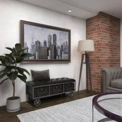 Industrial Wood Floor Lamp Black - Olivia & May -Adesso Sales Store GUEST d98502da 8625 45ce 882e a9b82c44d26a