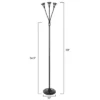 Hastings Home 3 Head LED Floor Lamp With Adjustable Arms, Touch Switch And Dimmer – Black