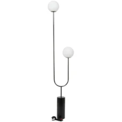 2-Light 73" X 16" Marble Orb Floor Lamp With Marble Base - Olivia & May -Adesso Sales Store GUEST d9e53bdb d6d7 4787 849a 29b949c3ecdf