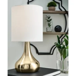 Camdale Metal Table Lamp Brass - Signature Design By Ashley