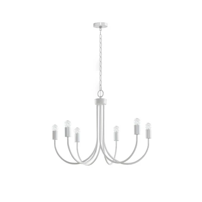 Ellie 6-Light Chandelier White - 510 Design 2 Ellie 6-Light Chandelier White - 510 Design - Image 2