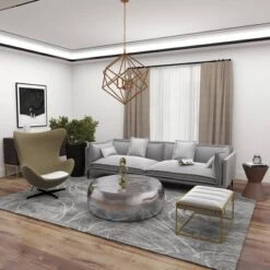 Modern Metal Chandelier With Link Style Chain Gold - Olivia & May -Adesso Sales Store GUEST daea5a54 c7ac 49eb a316 474547ca1342