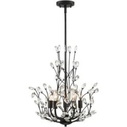 Regency Hill Aurine Matte Black Pendant Chandelier 18" Wide Modern Clear Crystal Glass Leaf 5-Light Fixture For Dining Room Foyer House Kitchen Island 10 Regency Hill Aurine Matte Black Pendant Chandelier 18" Wide Modern Clear Crystal Glass Leaf 5-Light Fixture For Dining Room Foyer House Kitchen Island -Adesso Sales Store GUEST dbf17b03 3b29 4929 a345 f3f396b08db5