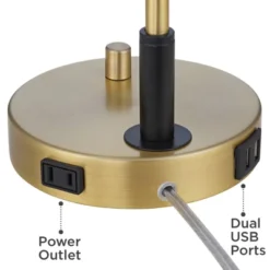 Possini Euro Design Possini Euro Kinzie Desk Lamp With Power Outlet And USB Ports Warm Gold -Adesso Sales Store GUEST de125004 4233 44e0 b4d3 df799277fd24