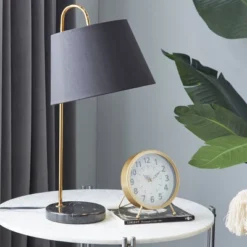 Modern Metal Table Lamp Black - Olivia & May