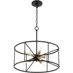 Possini Euro Design La Vista Black Chandelier 20 1/4" Wide Modern Sputnik 9-Light Fixture For Dining Room House Foyer Kitchen Island Entryway Bedroom -Adesso Sales Store GUEST de9b4f68 7dc5 4bb7 8e7e 4573ff949dcd