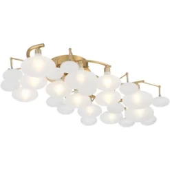 Possini Euro Design Lilypad Modern Ceiling Light Semi Flush Mount Fixture 30 1/4" Wide Warm Brass 12-Light Frosted Glass Shade For Bedroom Living Room 14 Possini Euro Design Lilypad Modern Ceiling Light Semi Flush Mount Fixture 30 1/4" Wide Warm Brass 12-Light Frosted Glass Shade For Bedroom Living Room -Adesso Sales Store GUEST dec42141 80e6 4416 977e 08a265036989