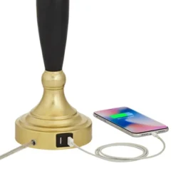 360 Lighting Kamila Traditional Table Lamps 27" Tall Set Of 2 Gold Black With Dual USB Charging Ports White Drum Shade For Bedroom Bedside Family Desk -Adesso Sales Store GUEST df731a95 8e5a 400d 8faa d444be0f7d6c