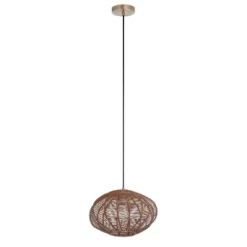 13.5" 1-Light Linnea Pendant Rattan Brown - River Of Goods -Adesso Sales Store GUEST e2b0834f e4b9 48b0 86b0 60eea8e17343